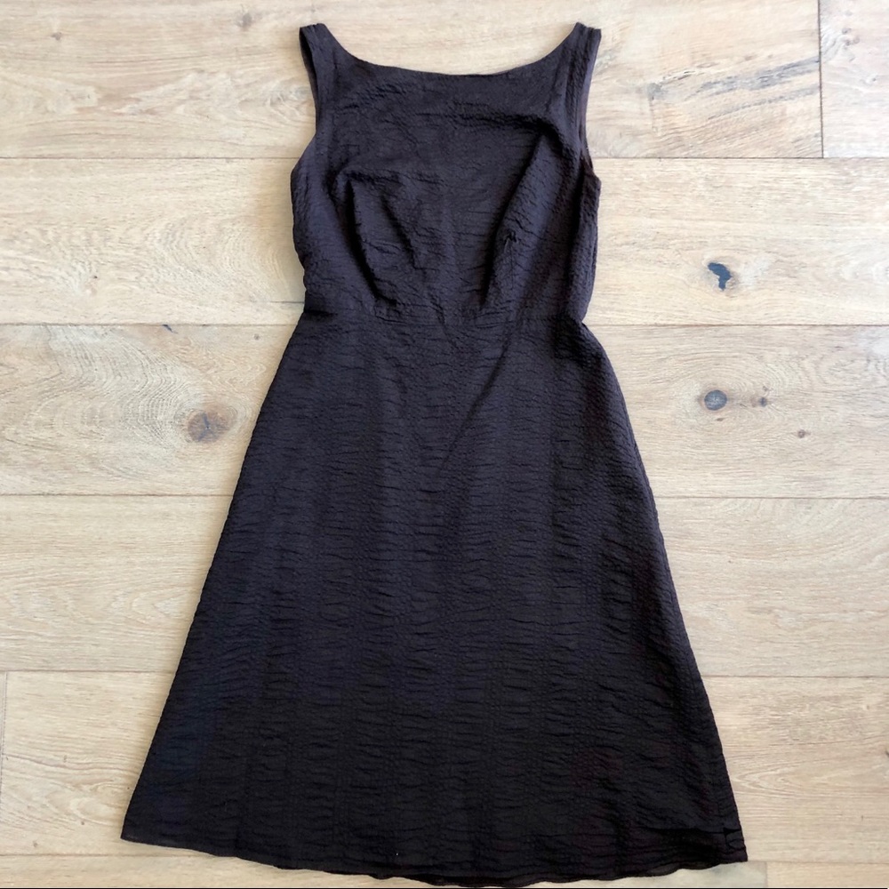 J CREW CHOCOLATE BROWN SHIFT DRESS SIZE P0